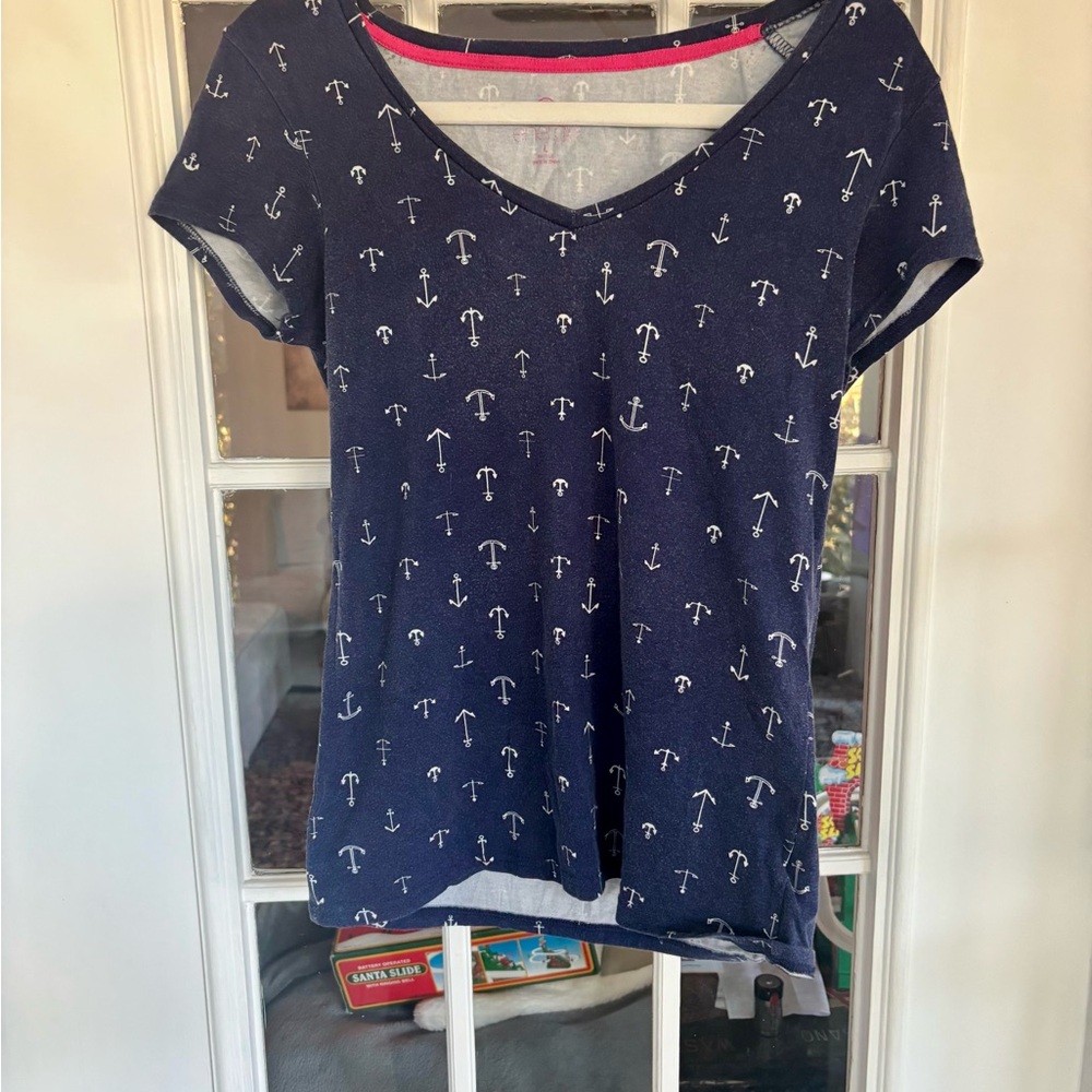 Energie Dark Blue Anchor Print Women's Tee